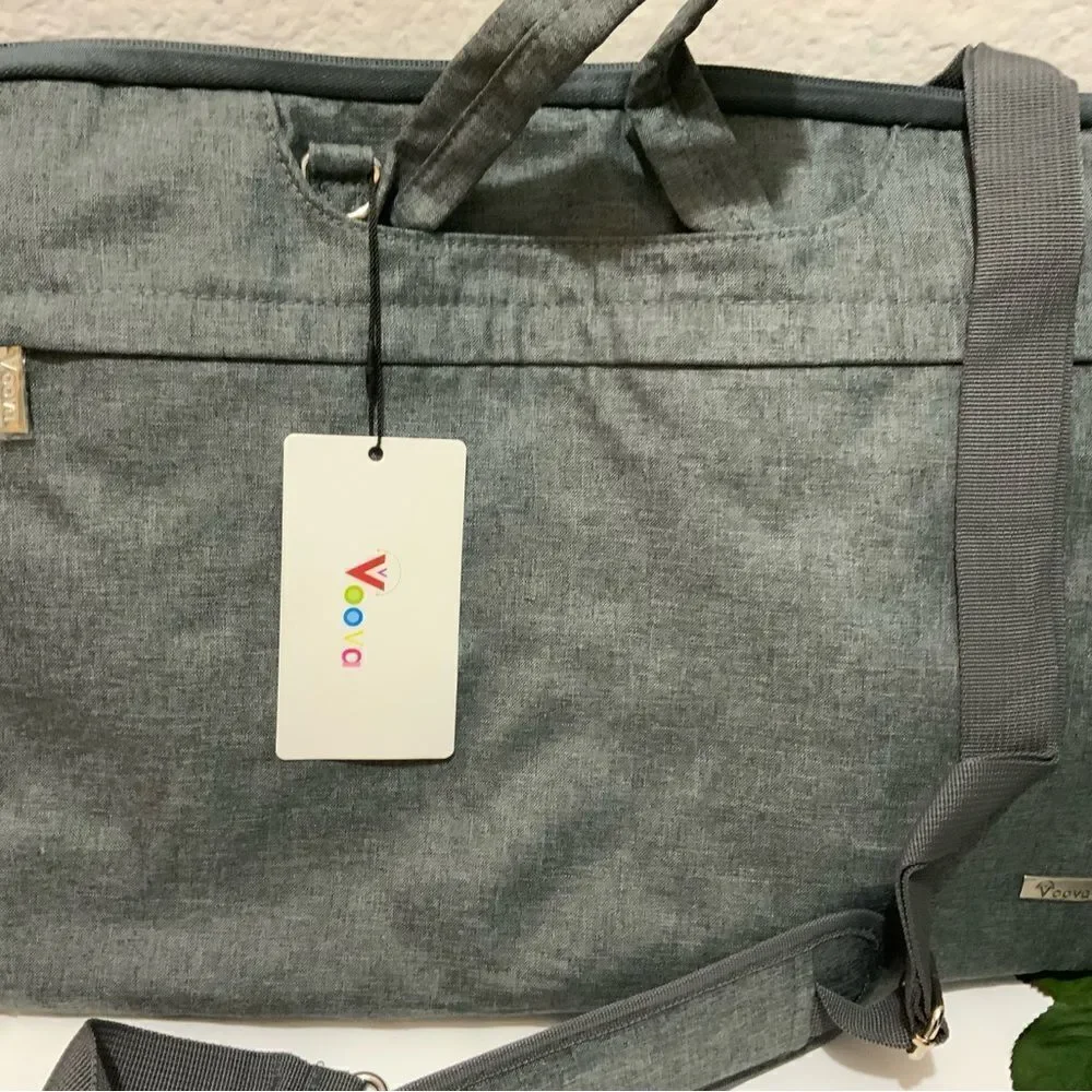 15.6 Inch Laptop Sleeve Case Bag with Shoulder Strap, Grey